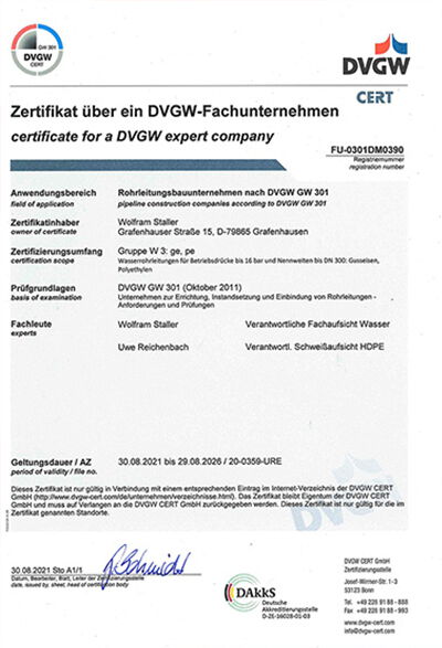 DVGW-Zertifikat